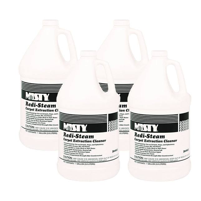Redi-Steam Carpet Cleaner, Pleasant Scent, 1 Gal Bottle, 4/carton