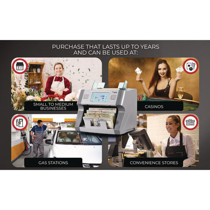 9900R Two-Pocket Mixed Bill Counter, 3-Speeds: 800 Bills/Min, 1,000 Bills/Min, 1,200 Bills/Min, 9.5 x 11 x 10.4, Gray