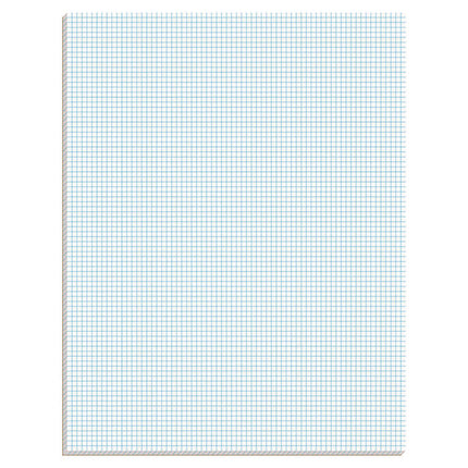 Quadrille Pads, Quadrille Rule (8 sq/in), 50 White (Heavyweight 20 lb Bond) 8.5 x 11 Sheets