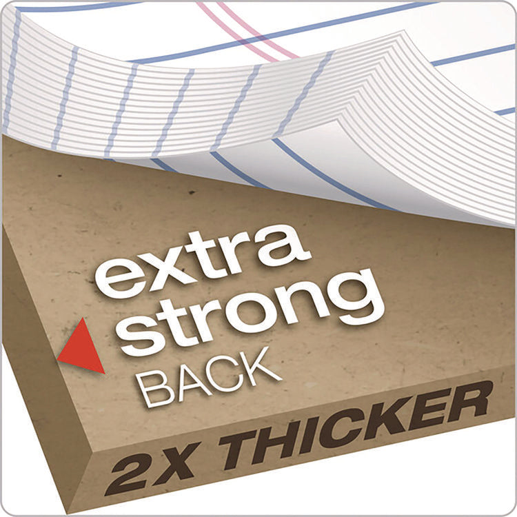 Double Docket Ruled Pads With Extra Sturdy Back, Medium/college Rule, 100 White 8.5 X 11.75 Sheets