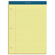 Double Docket Ruled Pads With Extra Sturdy Back, Medium/college Rule, 100 Canary-Yellow 8.5 X 11.75 Sheets