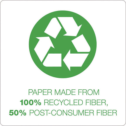 Earthwise By Ampad Recycled Paper Legal Pads, Wide/legal Rule, 40 White 5 X 8 Sheets, 6/pack