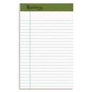 Earthwise By Ampad Recycled Paper Legal Pads, Wide/legal Rule, 40 White 5 X 8 Sheets, 6/pack