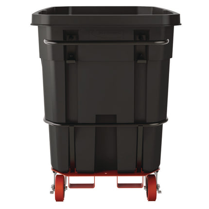 1 cu yd Heavy Duty Tilt Truck, Forkliftable Frame, 2,200 lb Capacity, Black/Red