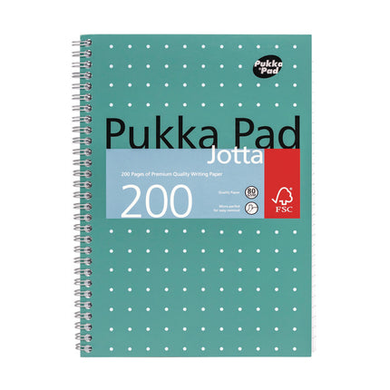 B5 Size Notebook, 1-Subject, Medium/College Rule, Metallic Green/White Cover, (100) 9.8 x 6.9 Sheets, 3/Pack