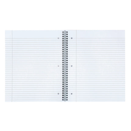 Letter Size Notebook, 1-Subject, Medium/College Rule, White Cover, (80) 11 x 8.5 Sheets, 3/Pack