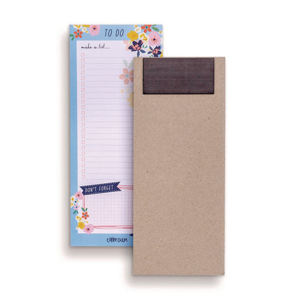 Magnetic To Do List, Unruled, 60 Multicolor Floral, 3.5 x 8.5 Sheets, 6/Pack
