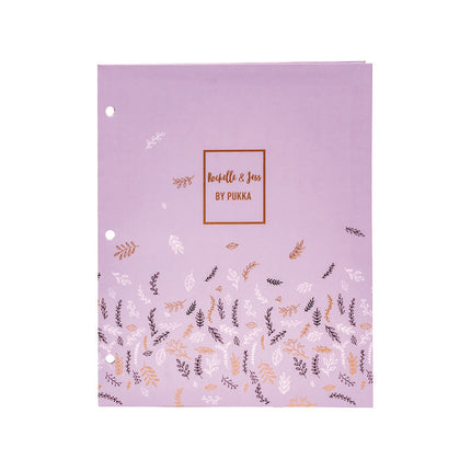 Two-Pocket Portfolio Folder, 1" Capacity, 9.6 x 11.9, Assorted Floral, 6/Pack