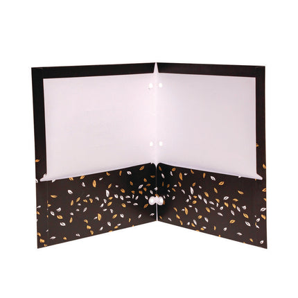 Two-Pocket Portfolio Folder, 1" Capacity, 9.6 x 11.9, Assorted Floral, 6/Pack