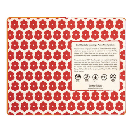Soft Cover Eco Notebook, 1-Subject, Medium/College Rule, Orange/Pink/Red Cover, (96) 8.3 x 5.8 Sheets
