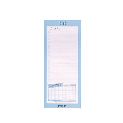 Magnetic To Do List, Unruled, 60 Blue/White 3.5 x 8.5 Sheets, 6/Pack