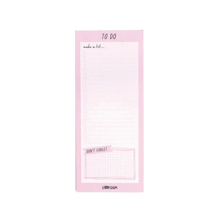 Magnetic To Do List, Unruled, 60 Pink/White 3.5 x 8.5 Sheets, 6/Pack