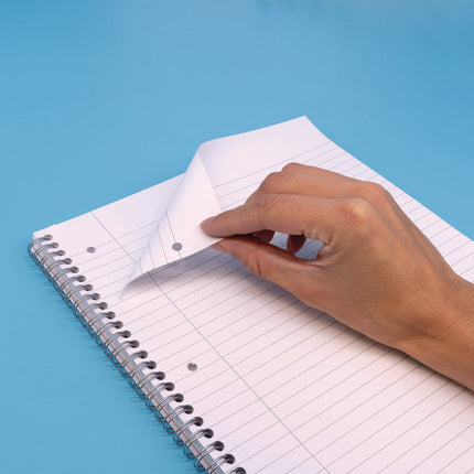 Letter Size Notebook, 1-Subject, Medium/College Rule, Silver/White Cover, (50) 11 x 8.5 Sheets, 3/Pack