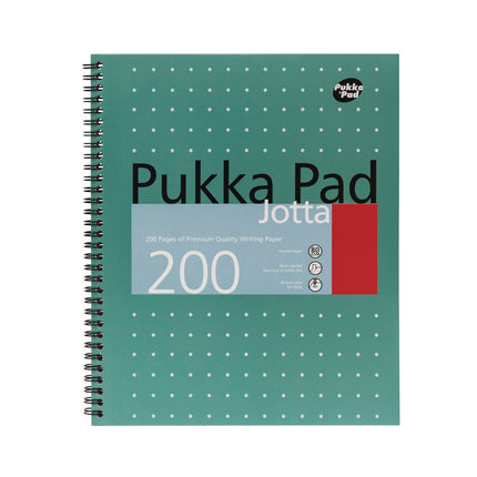 Letter Size Notebook, 1-Subject, Medium/College Rule, Metallic Green/White Cover, (100) 11 x 8.5 Sheets, 3/Pack