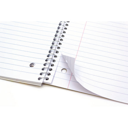 Letter Size Notebook, 1-Subject, Medium/College Rule, Metallic Green/White Cover, (50) 10.5 x 8 Sheets, 3/Pack
