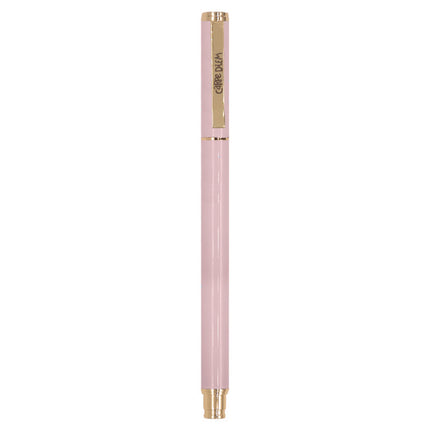 Carpe Diem Metal Gel Pen, Stick, Medium 0.7 mm, Black Ink, Pink Barrel, 6/Pack