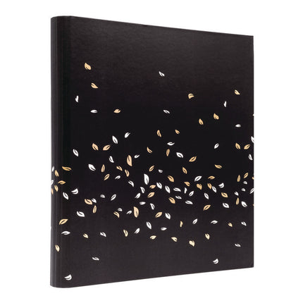 Rollbound Binder, 3 Rings, 1" Capacity, 11 x 8.5, Black/Gold/White