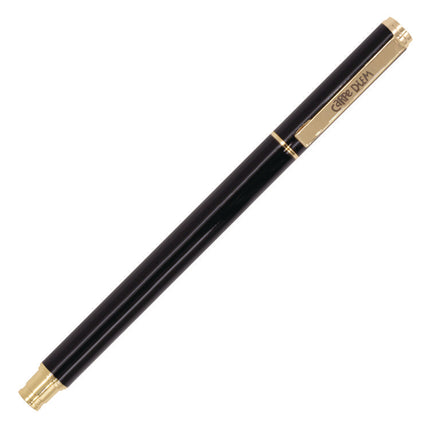 Carpe Diem Metal Gel Pen, Stick, Medium 0.7 mm, Black Ink, Black Barrel, 6/Pack