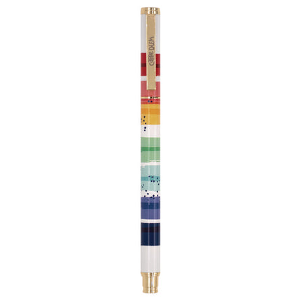 Carpe Diem Metal Gel Pen, Stick, Medium 0.7 mm, Black Ink, Color Wash Multicolor Barrel, 6/Pack