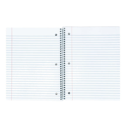 Letter Size 1-Subject Notebook, Medium/College Rule, White Cover, (80) 10.5 x 8 Sheets, 3/Pack