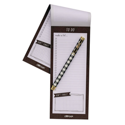 Magnetic To Do List, Unruled, 60 Black/White 3.5 x 8.5 Sheets, 6/Pack