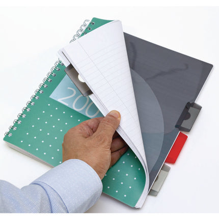 Letter Size Project Book, 5-Subject, Medium/College Rule, Metallic Green/White Cover, (100) 11 x 8.5 Sheets, 3/Pack
