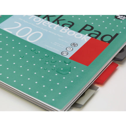 Letter Size Project Book, 5-Subject, Medium/College Rule, Metallic Green/White Cover, (100) 11 x 8.5 Sheets, 3/Pack