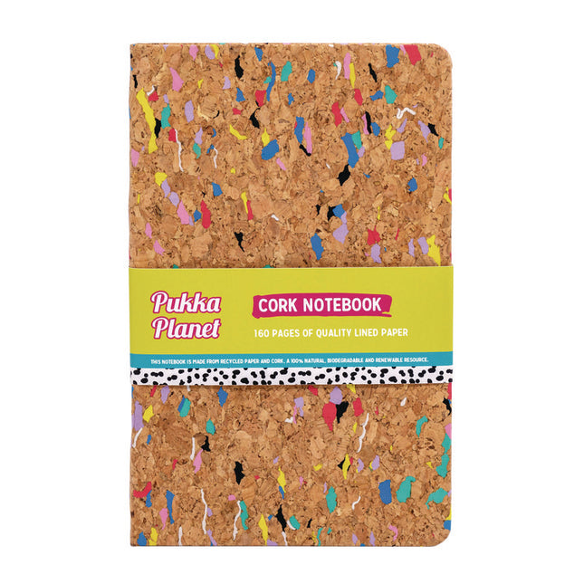 Soft Cover Eco Notebook, 1-Subject, Medium/College Rule, Tan/Multicolor Cover, (96) 8.27 x 5.24 Sheets