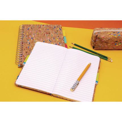 Soft Cover Eco Notebook, 1-Subject, Medium/College Rule, Tan/Multicolor Cover, (96) 8.27 x 5.24 Sheets