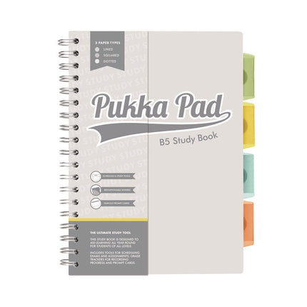B5 Size Project Book, Homework/Assignment-Tracking with Ruled Notes Pages, Gray/White Cover, (100) 9.8 x 6.9 Sheets