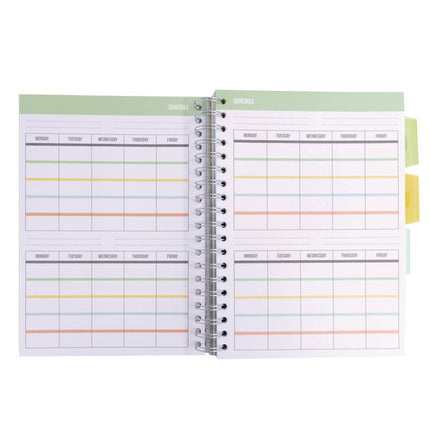 B5 Size Project Book, Homework/Assignment-Tracking with Ruled Notes Pages, Gray/White Cover, (100) 9.8 x 6.9 Sheets