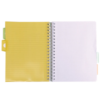B5 Size Project Book, Homework/Assignment-Tracking with Ruled Notes Pages, Gray/White Cover, (100) 9.8 x 6.9 Sheets