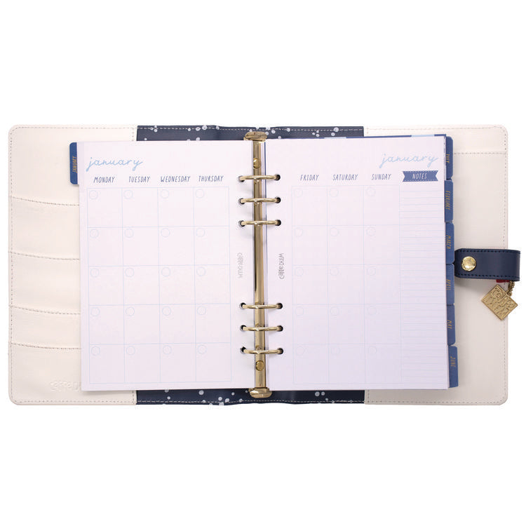 A5 Planner, Color Wash, 10.24 x 9.25, Blue/Green/Red/Yellow Cover, 12-Month