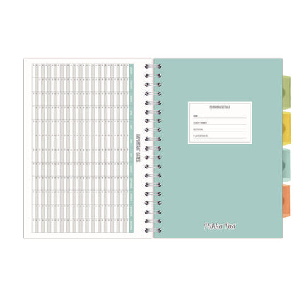 B5 Size Project Book, Homework/Assignment-Tracking with Ruled Notes Pages, Gray/White Cover, (100) 9.8 x 6.9 Sheets