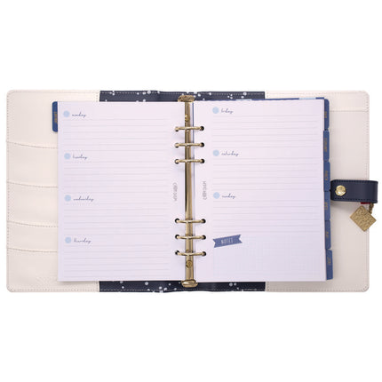 A5 Planner, Color Wash, 10.24 x 9.25, Blue/Green/Red/Yellow Cover, 12-Month