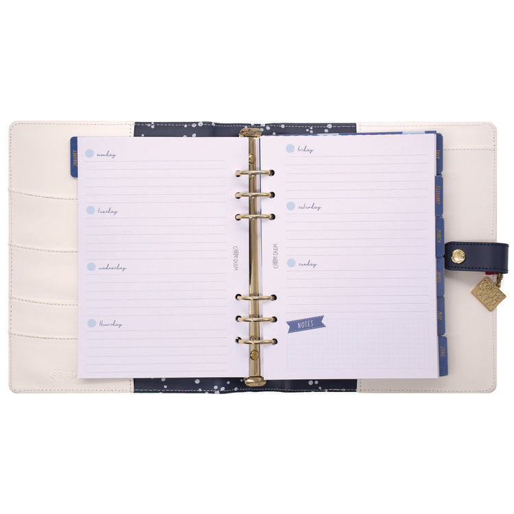 A5 Planner, Color Wash, 10.24 x 9.25, Blue/Green/Red/Yellow Cover, 12-Month