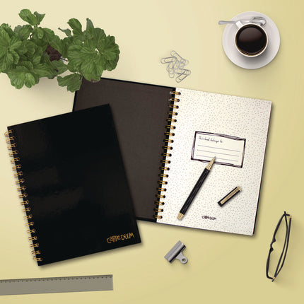 B5 Size Notebook, 1-Subject, Medium/College Rule, Black Cover, (80) 9.8 x 6.9 Sheets, 3/Pack
