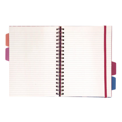 B5 Size Project Book, 4-Subject, Medium/College Rule, Assorted Blum Floral Cover Designs, (100) 9.8 x 6.9 Sheets, 3/Pack