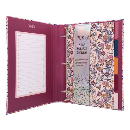 Rollbound Binder, 3 Rings, 1" Capacity, 11 x 8.5, Cream/Yellow/Blue/Red