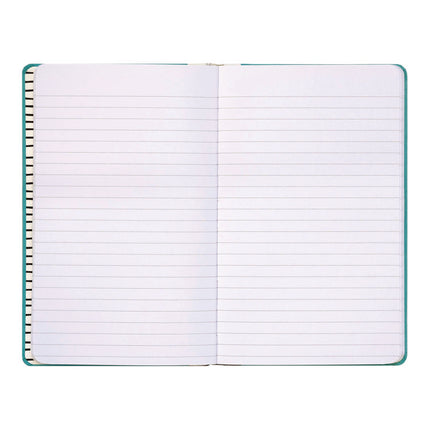 Soft Cover Eco Notebook, 1-Subject, Medium/College Rule, Turquoise/White/Orange Cover, (96) 8.3 x 5.8 Sheets