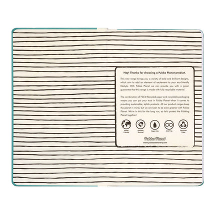 Soft Cover Eco Notebook, 1-Subject, Medium/College Rule, Turquoise/White/Orange Cover, (96) 8.3 x 5.8 Sheets