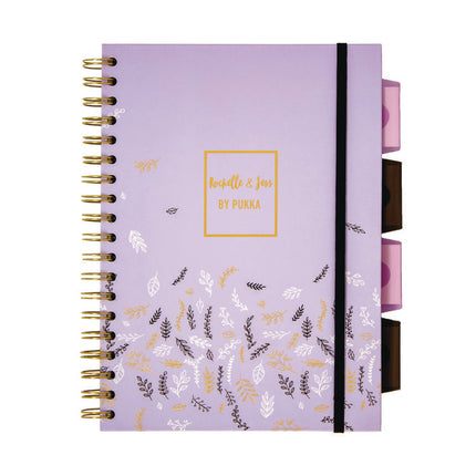 B5 Size Project Book, 4-Subject, Medium/College Rule, Assorted Floral Cover Designs, (100) 9.8 x 6.9 Sheets, 3/Pack