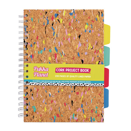 B5 Size Eco Project Book, 4-Subject, Medium/College Rule, Tan/Multicolor Cover, (100) 9.8 x 6.9 Sheets