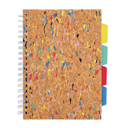 B5 Size Eco Project Book, 4-Subject, Medium/College Rule, Tan/Multicolor Cover, (100) 9.8 x 6.9 Sheets