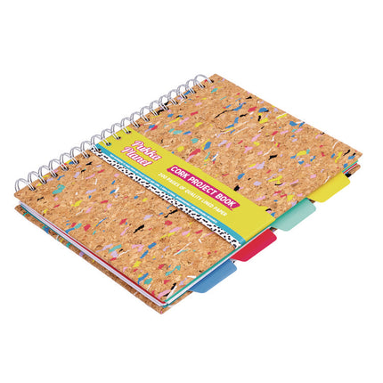 B5 Size Eco Project Book, 4-Subject, Medium/College Rule, Tan/Multicolor Cover, (100) 9.8 x 6.9 Sheets