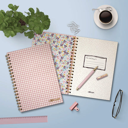 B5 Size Notebook, 1-Subject, Medium/College Rule, Pink Cover, (80) 6.9 x 4.9 Sheets, 3/Pack
