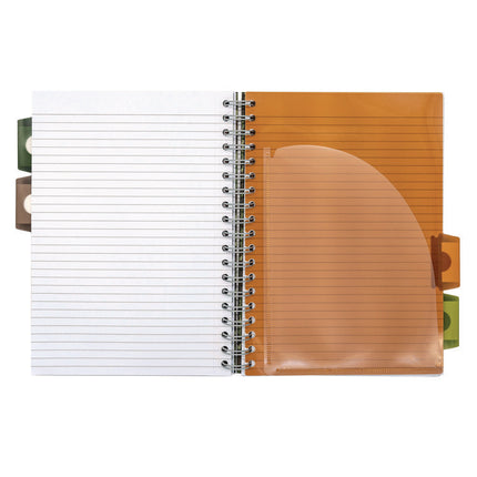 B5 Size Project Book, 4-Subject, Medium/College Rule, Green/Black Cover, (100) 9.8 x 6.9 Sheets, 3/Pack