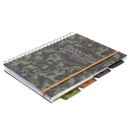 B5 Size Project Book, 4-Subject, Medium/College Rule, Green/Black Cover, (100) 9.8 x 6.9 Sheets, 3/Pack