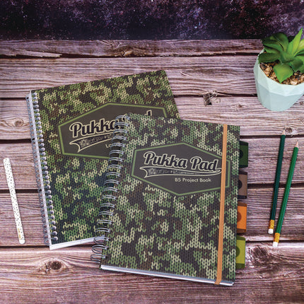 B5 Size Project Book, 4-Subject, Medium/College Rule, Green/Black Cover, (100) 9.8 x 6.9 Sheets, 3/Pack