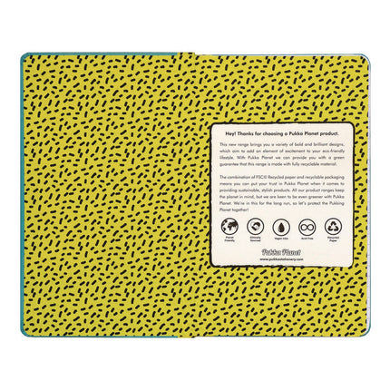 Soft Cover Eco Notebook, 1-Subject, Medium/College Rule, Turquoise/Black/White Cover, (96) 8.3 x 5.8 Sheets